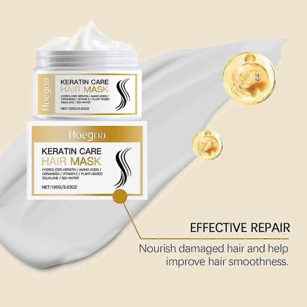 Keratin Hair Care Mask Repair Split End Dry Hair, Soft Gloss