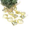 12Pcs Heart Star Shape Christmas Ball Xmas Tree Plastic Hanging Ball Pendant Ornament Home Festival Party New Year Decor