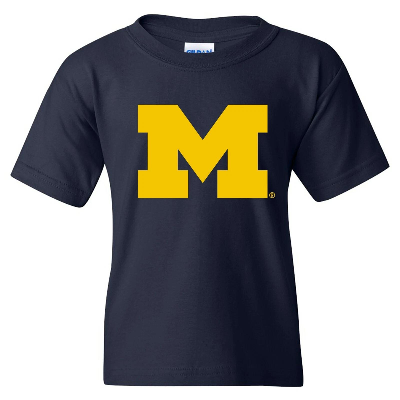 Michigan Wolverines Primary Logo - University College Team Youth T-Shirt 2XL