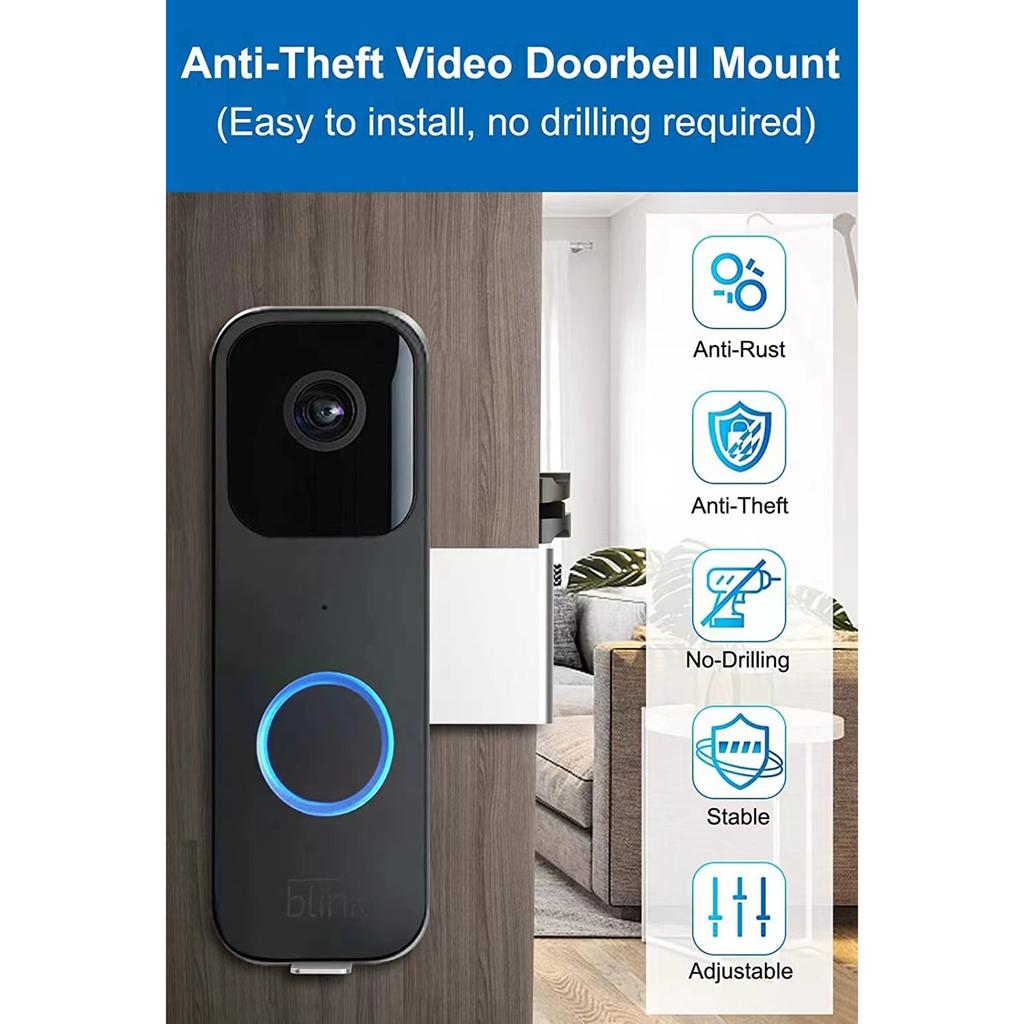 Türklingelhalter aus Aluminiumlegierung Praktischer Türklingelständer für Video-Türklingel Stabile Montage Mühelose Installation