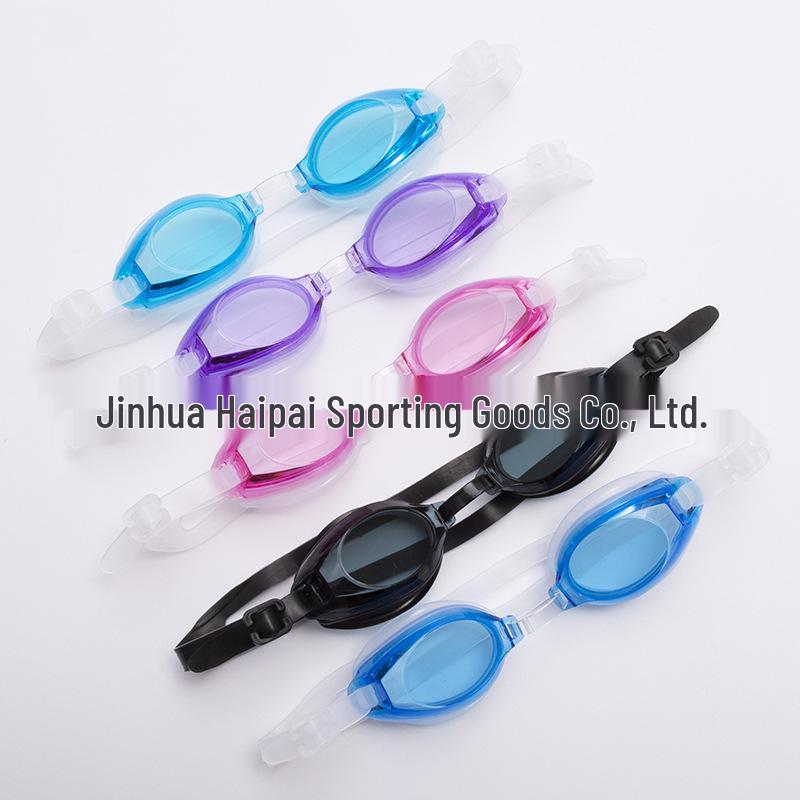 Gafas de natación unisex de silicona, impermeables y planas, de alta definición, en caja