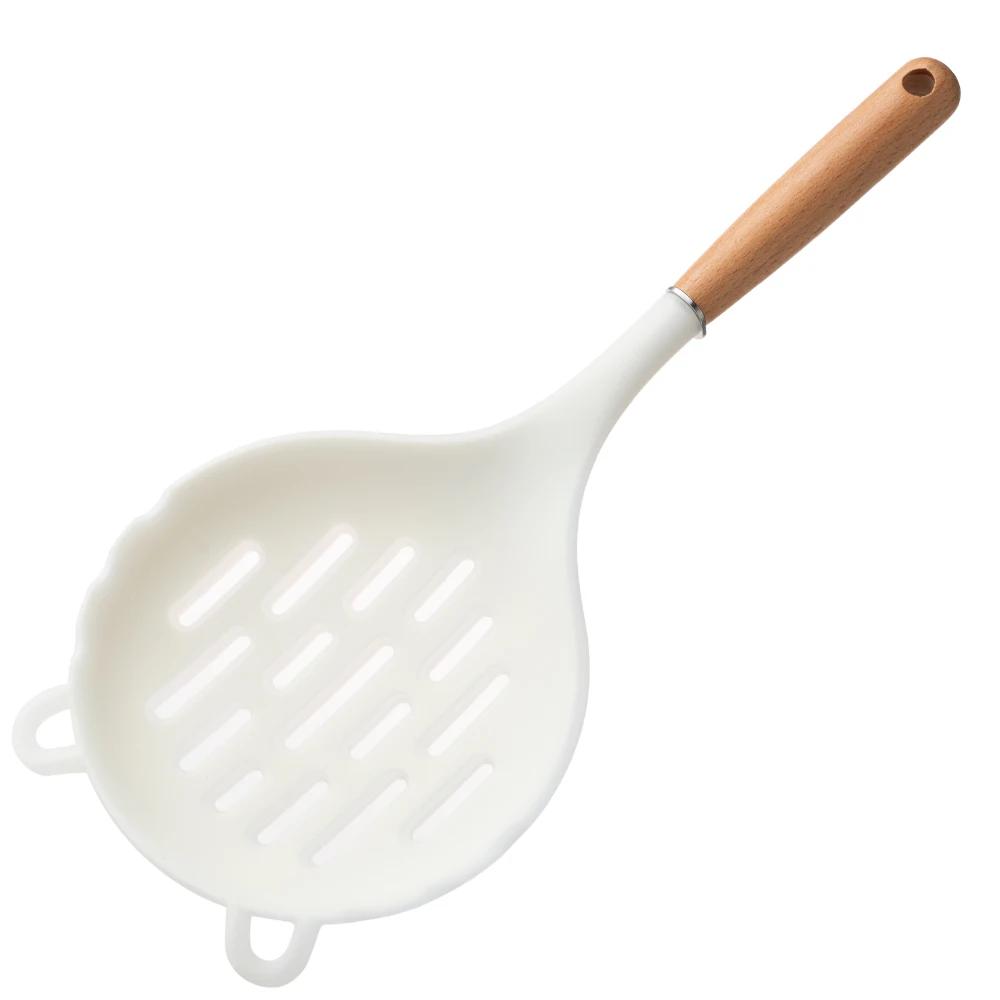 

1 шт. Неприлипающая кухонная ложка-фильтр, лопатка для готовки, дуршлаг-ложка, силиконовая ложка-дуршлаг, дуршлаг, лопатка с прорезями, аксессуары