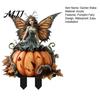 Acrylic Garden Ornament Pumpkin Fairy Stake, 2D Butterfly Wing Yard Festive Stake Art Waterproof Outdoor Halloween Decoration for Lawn Patio