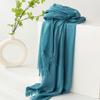 Spring & Summer Lightweight Sunscreen Shawl: Imitation Cotton-Linen, High-End Silk Gauze Scarf, Solid Color for Women