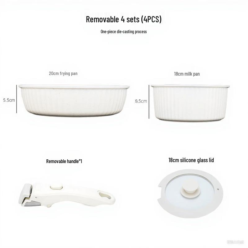 Utogh Detachable Handle Non-Stick Cookware Set