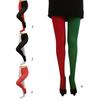 Two-Toned Tights Women Opaque Tights Footed Leggings High Waist Thigh High Stocking Christmas Party Cosplay Costume