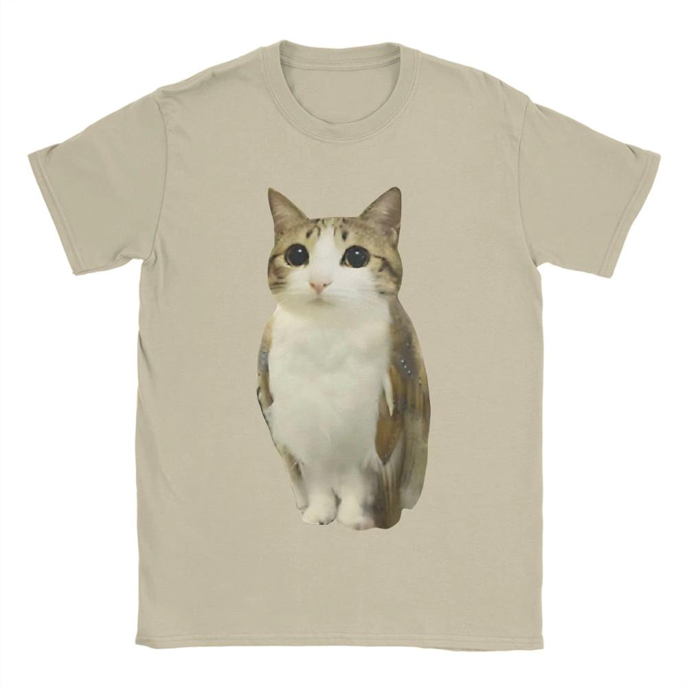 Men's and Women's Meowl Cat Owl Funny Printed T-Shirt Cotton Fashion T-Shirt Top Clothing