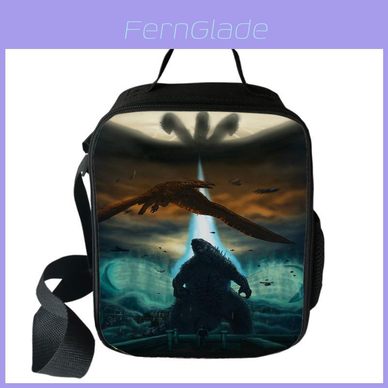 Borsa Termica per Pranzo 3D Godzilla per Bambini con Grande Capacità e Tracolla Regolabile