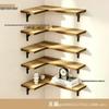 Wooden Corner Shelf with Iron Frame for Living Room, Kitchen, or Bathroom - Ideal for Books, Toys, and Storage.