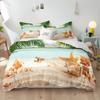 Beach Duvet Cover Set Seashell Starfish Bedding Set Microfiber Conch Scallop Print Comforter Cover Double Full For Kids Adults