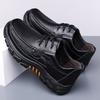 Spring Autumn New Designer Casual Shoes for Men Fashion Solid Color Leather Shoes Male Soft Sole Lace Platform Dress Shoe Man