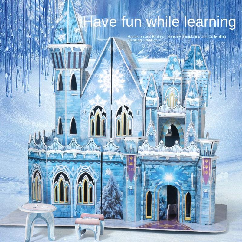 Non-Toxic Miniature Doll House Kit Handmade 3D Puzzle Assemble Model Building Toys Room Decoration Paperboard Craft Children Birthday Gift