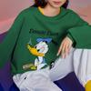 Li-Ning X Disney Co-Branded Cartoon Print Round Neck Loose Pullover Sweatshirt Women Tops Spring-Green AWDS596-4