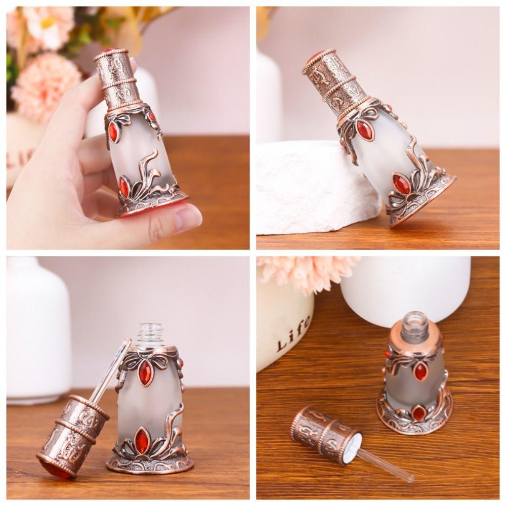 Refillable Retro Essential Oil Bottle Arab Style Empty Dispenser Diffuser Desktop Adorn