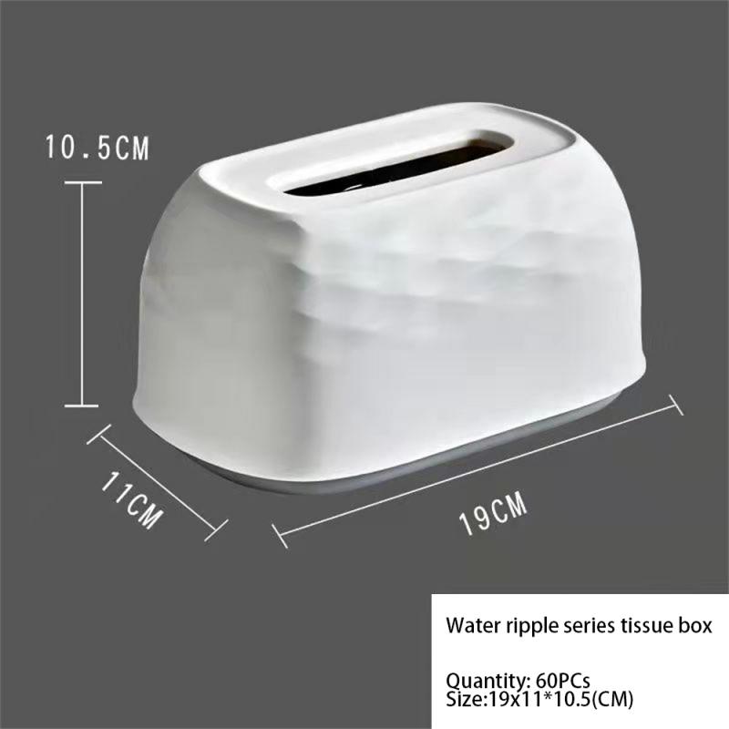 Simple Light Luxury Water Corrugated Spring Lifting Tissue Box Multifunctional Desktop Wall Hanging Dual-purpose Paper Box Spot