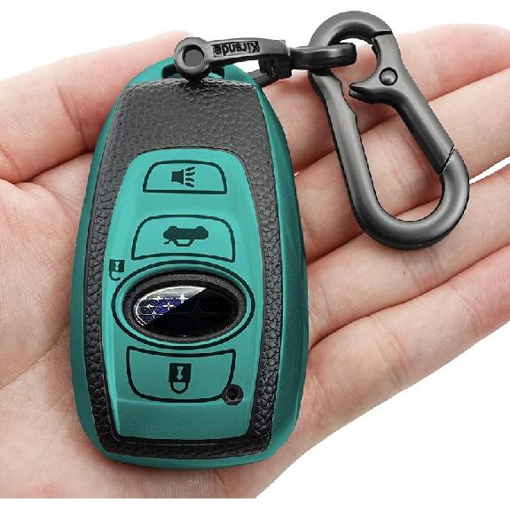 For Subaru Key Fob Cover Case With Keychain,Texture Soft TPU Key Case/Skin,4-Buttons Fit BRZ Legacy Outback Ascent Crosstrek Forester WRX Remote Key