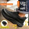 Platform Men's Leather Shoes Waterproof Anti Slip Chef Shoes Wear Resistant Men Casual Shoes Oil Resistance Chef's Boot Loafers