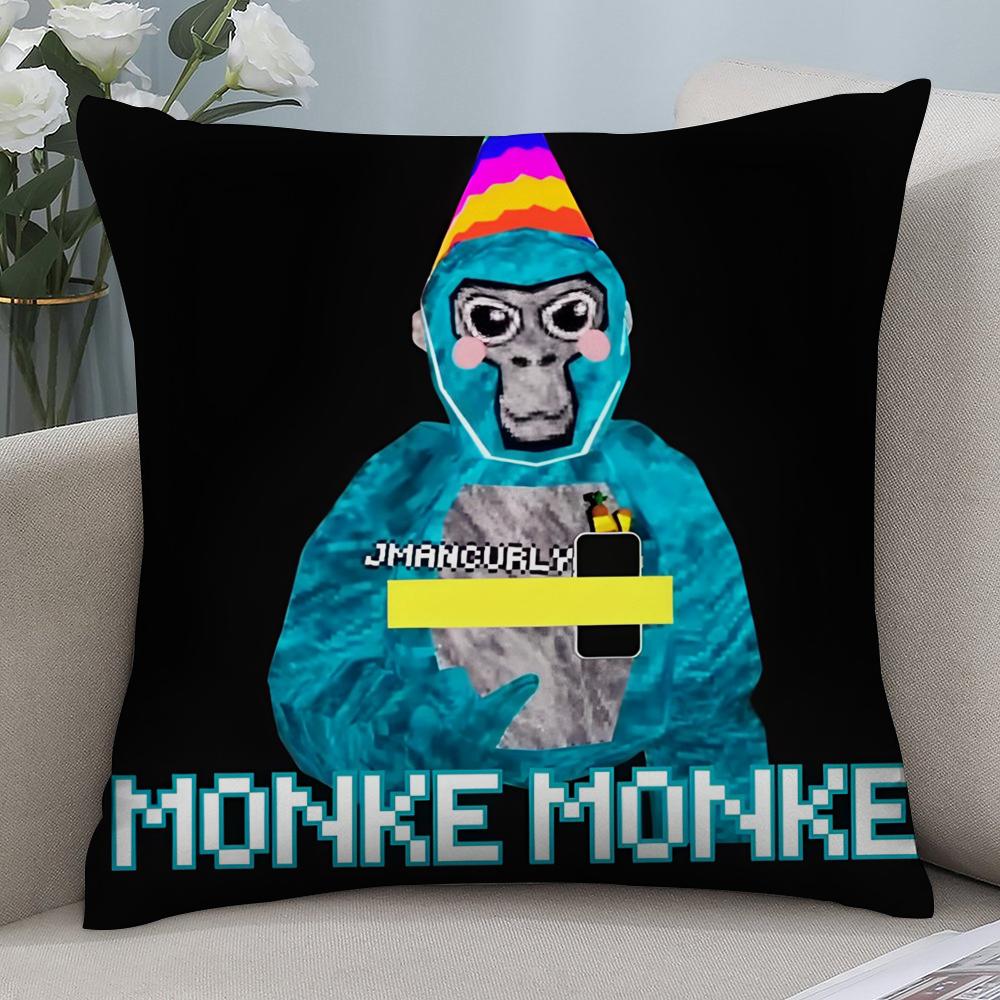 Cool G-Gorilla Tag Pillow Case Short Plush Pillow Covers Sofa Decorative Gift Home Double-sided Printing Cushion Cover