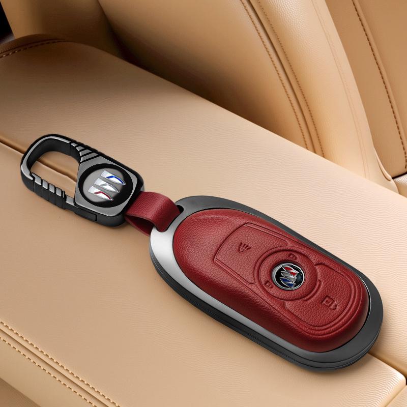 Compatible Key Case for Buick Encore, Envision, Regal, Envision GX/Flag Models, Shell Buckle Design.