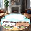 1pc Yier BuBu Bear3 Print Round Carpet Chair Round Carpet Suitable for Bedroom Living Room Home Decorative Carpet