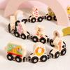 Wooden Animal Number Train Magnetic Educational Toy For Toddler Cognitive Learning