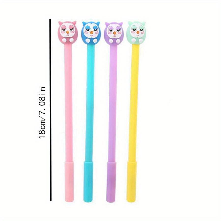 Stilou neutru în formă de bufniță, papetărie cu desene animate, 10 buc, 0,5 mm, stilou creativ drăguț pentru studenți, rechizite de birou, stilou de semnătură, 10 buc