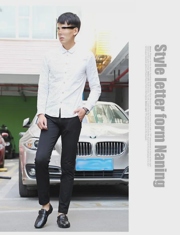 Męskie skórzane buty wsuwane na co dzień: Wszechstronne, z miękką podeszwą, oddychające mokasyny do jazdy, dostępne duże rozmiary