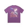 Li Ning 2024 Spring Summer Instant Sale Series Animal Pattern Letter Print Loose Round Neck Short Sleeve T-Shirt Unisex Tops Gray Purple AHSTA05-2