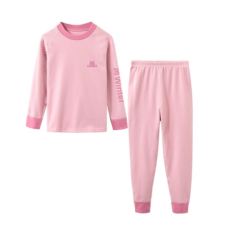 2025 Kids' Warm Double-Sided Brushed Autumn/Winter Pajama Set for Boys & Girls