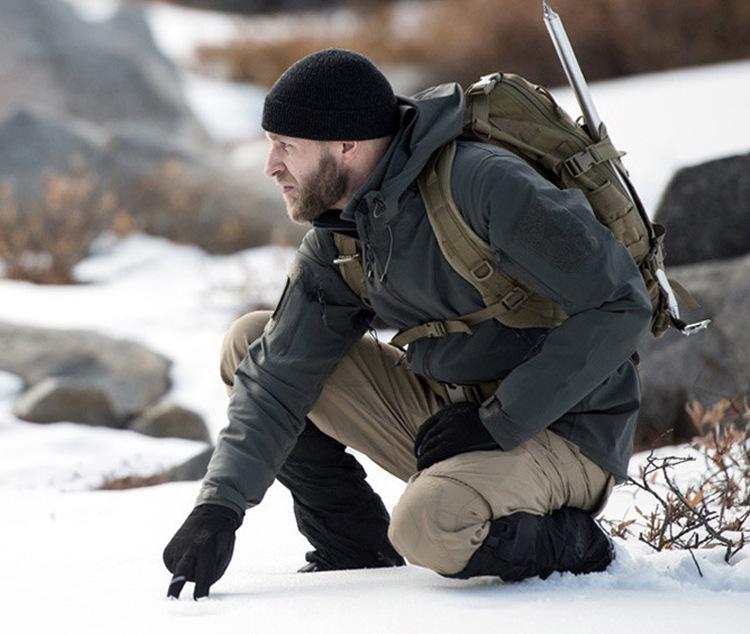 Men's Winter Fleece-Lined Softshell Jacket & Pants Set for Fishing, Skiing, & Mountaineering