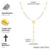 Stainless Steel Virgin Vrand Three-color Beaded Y-Shaped Necklaces for women,The Holy Spirit Cross Pendant Necklace,Jewelry Gift