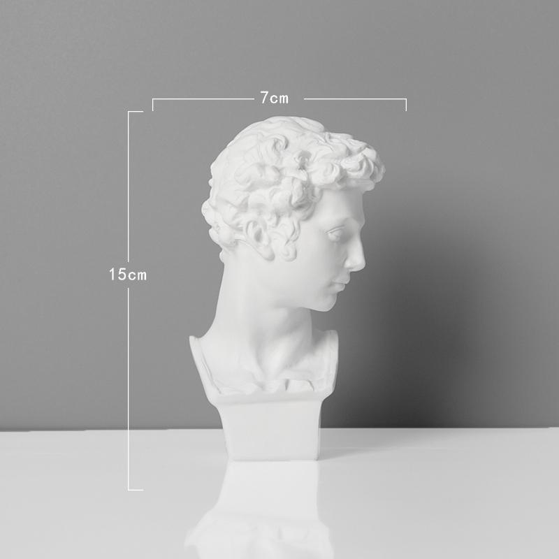 

Scandinavian David figure resin sculpture plaster head ornaments living room art portraits home decorations furnishings світло-зелений колір
