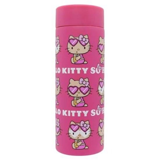 Sanrio Water Bottle 350ml Hello Kitty Sunburn Summer Stainless Steel Insulated Cool Mini (Pink)