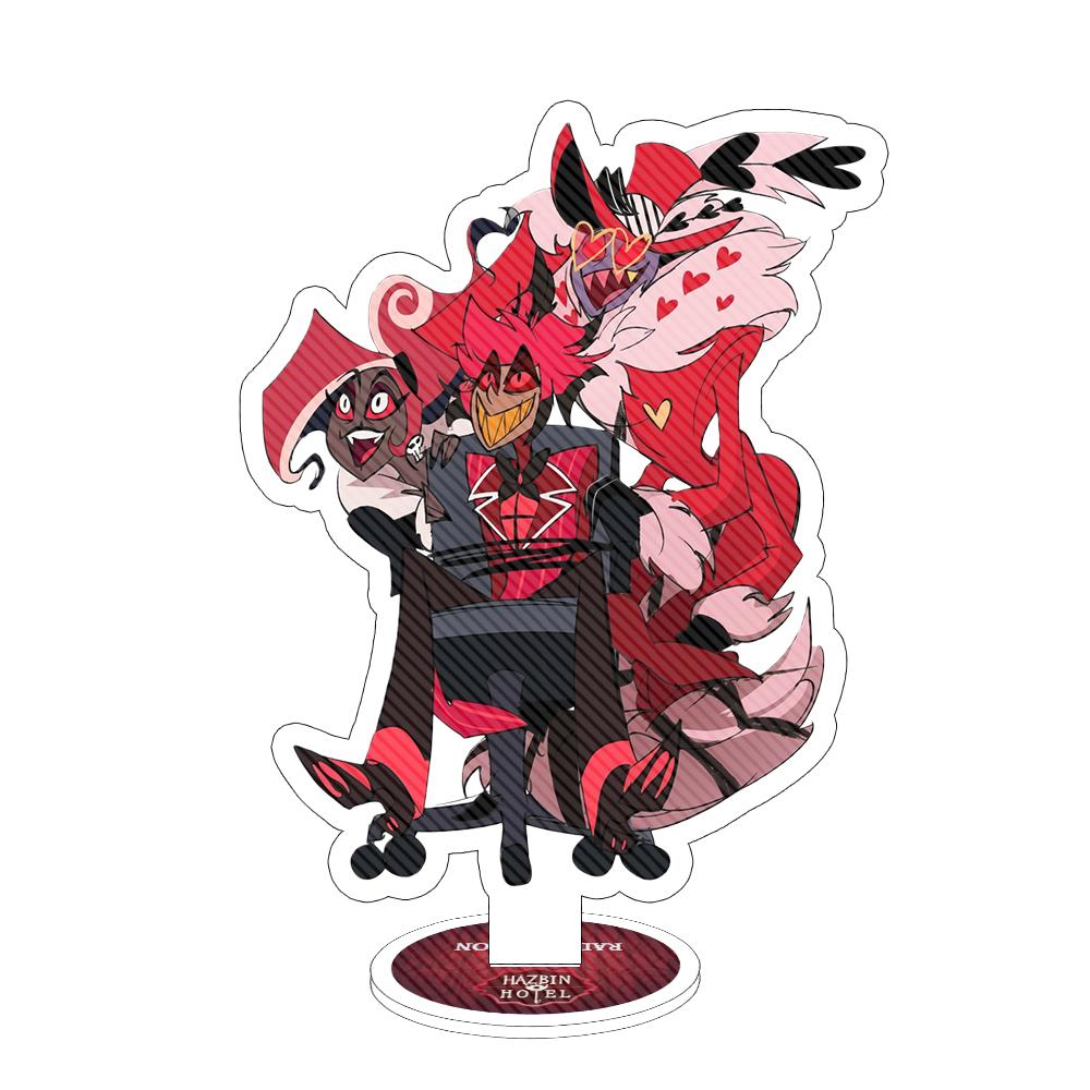 Anime Peripherals 15CM Acrylic Stand Velvet Alastor Vox Valentino Lucifer Adam The Exorcist Desktop Ornament Festival Gift