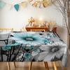 Floral Daisy Pattern Rectangle Table Cloth for Table Decor Kitchen Dining Waterproof Reusable Tablecloth for Tables Wedding