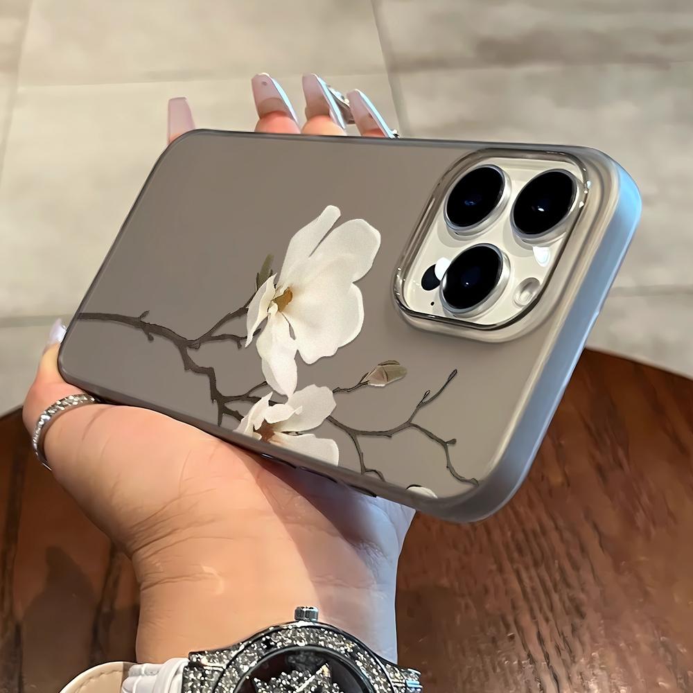 Branch With White Flowers Phone Case For IPhone 17 Case For IPhone 13 16 15 14 12 17 Pro Max 7 8 Aesthetic Floral Cover Fundas