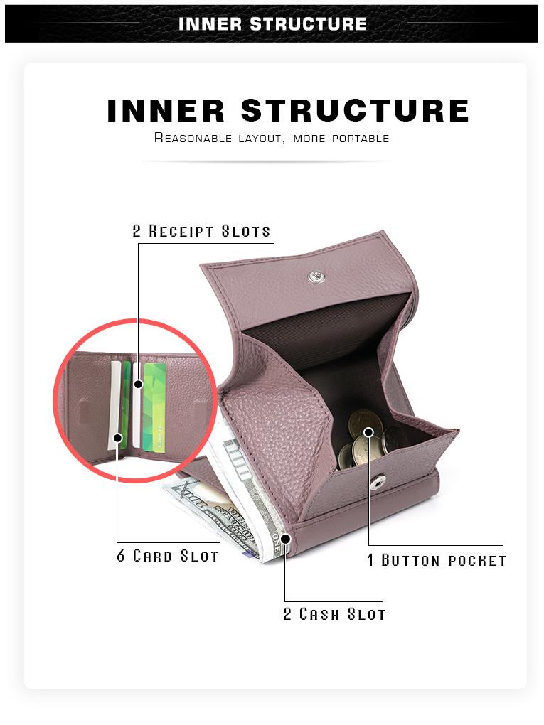 Dámská krátká peněženka a mincovník z pravé kůže