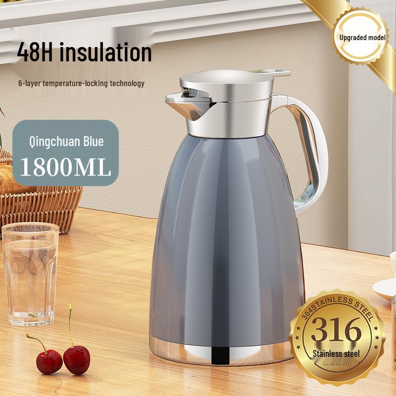 Stainless Steel Insulated Water Kettle - Large Capacity 316 Thermos Pot for Stewing Tea and Keeping Water Warm