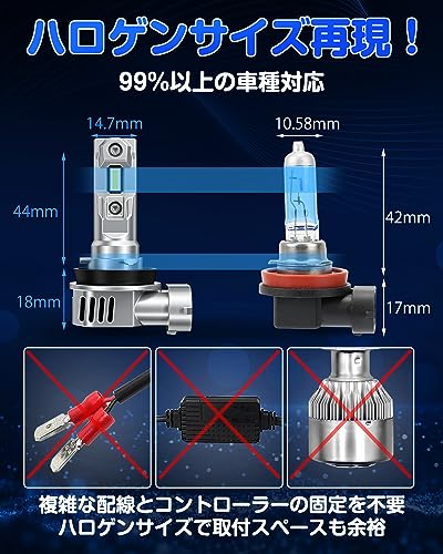 2023 Super Bright Model SUPAREE H11 LED Headlight LED Fog Lamp H8 LED Fog H16 LED Super Bright 30W2 6500K DC12V Halogen Size Triple Heat Dissip