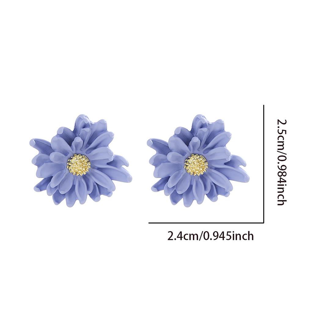 Frühling Sommer Frische Super Unsterblich Vielseitig Temperament Dopamin Bunte Daisy Blume Ohrringe Für Frauen