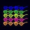 10Pcs Glow In Dark Party Glasses Neon Colorful Fluorescent Eyeglasses for Bar Pub Theme Event Supplies Random Color