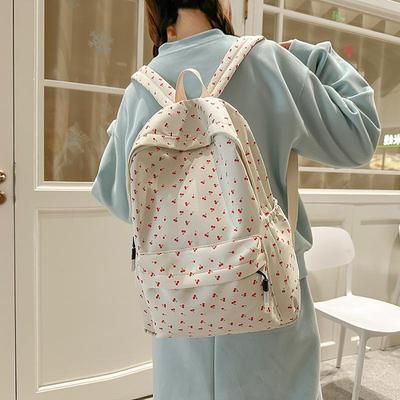Damen Rucksack mit frischem japanischem Blumendesign - Niedlicher, kleiner Rucksack für Schülerinnen und Studentinnen