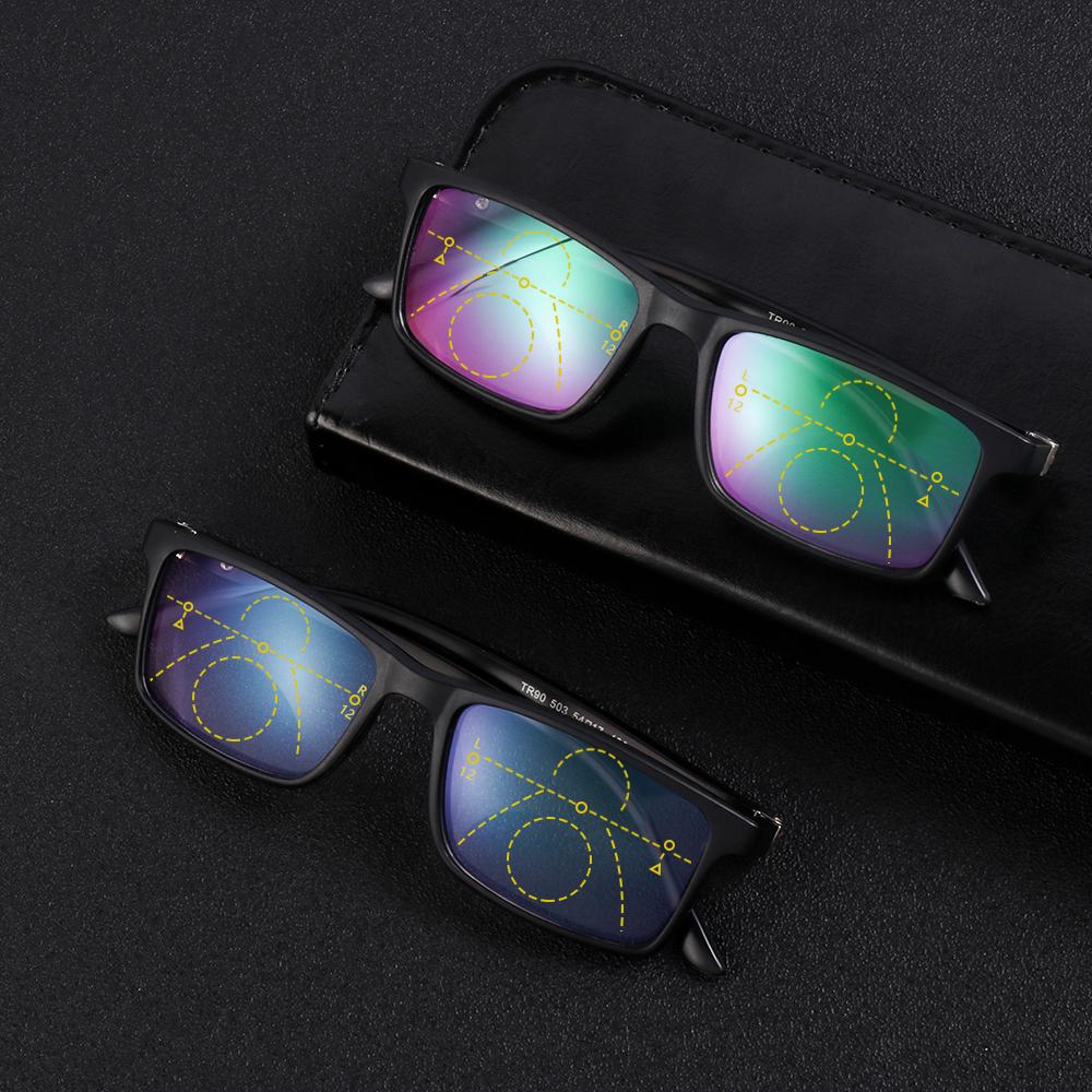 1Pc Ultra-Light Anti Blue Light Reading Eyeglasses Unisex Progressive Multifocal Presbyopia Eyeglasses Hyperopia Diopter +1.0~+4.0