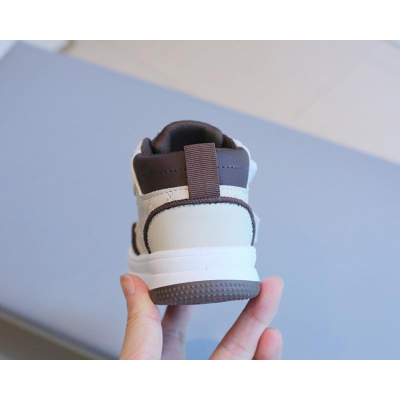 Children's Sports Shoes - New Spring/Autumn Casual High-Top Skate Shoes for Boys, White Sneakers for Girls, Soft-Soled Shoes for Toddlers