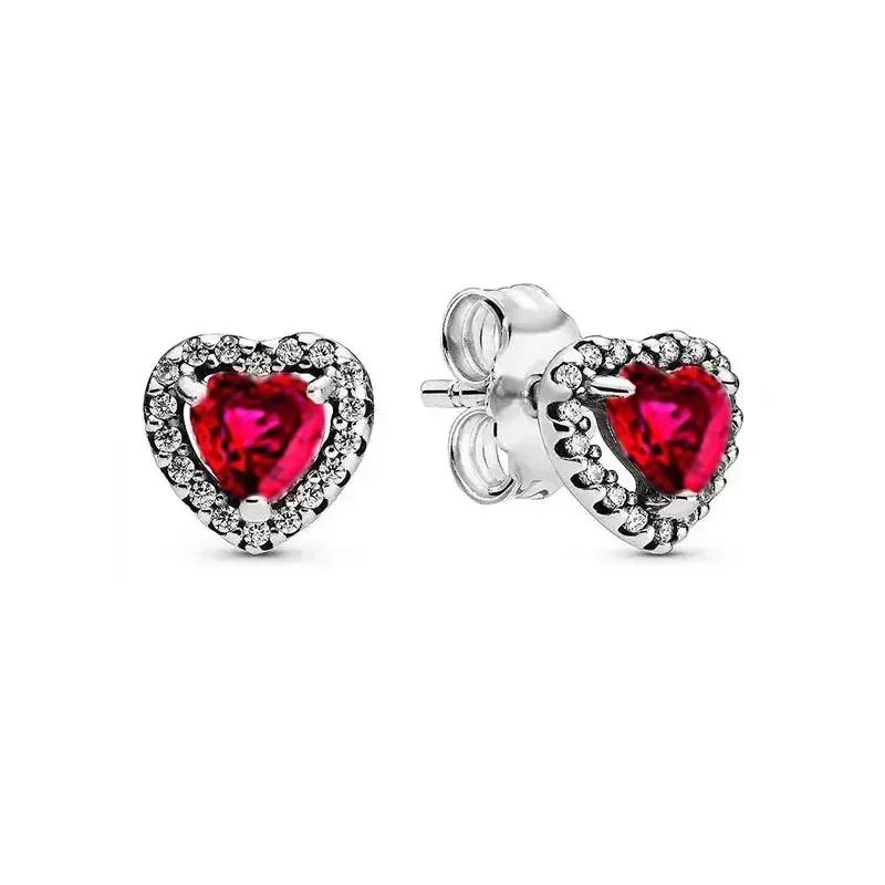 925 Silver Pink Bow Jewelry Set Ring Earrings Bracelet Necklace for Women Birthday Gift