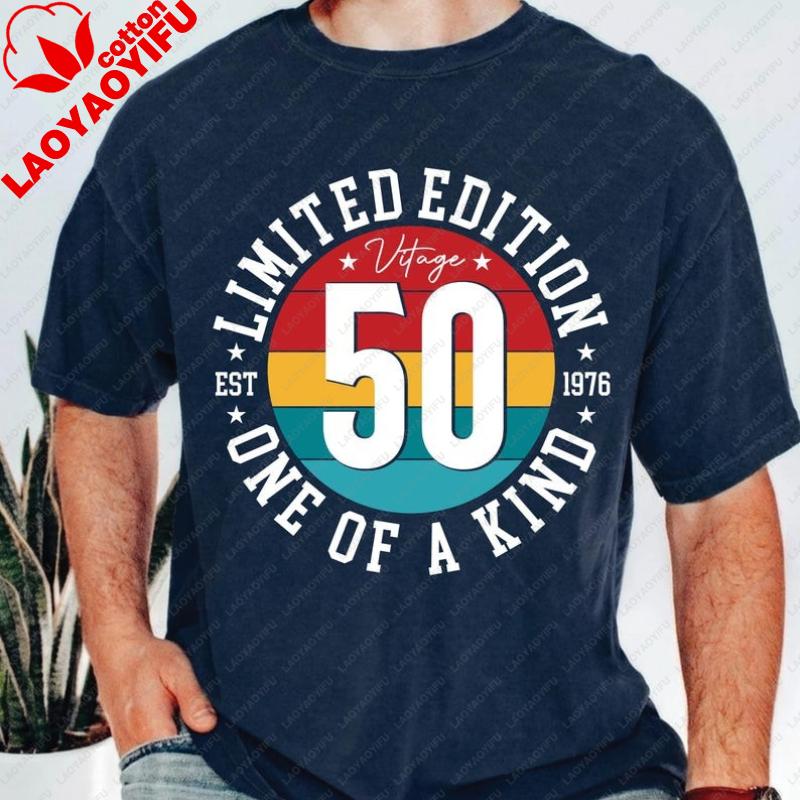 Custom Vintage Limited Edition Cassette Graphic Tshirt Personalized 1976 Shirt 50th Birthday Gift For Wounisex Unisex Shortsleev