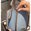 New High Stree Denim Blue Handle Bucket Crossbody Bags Women Lightweight Y2k Hand Bag Female Shoulder Messenger Bag Aesthetic