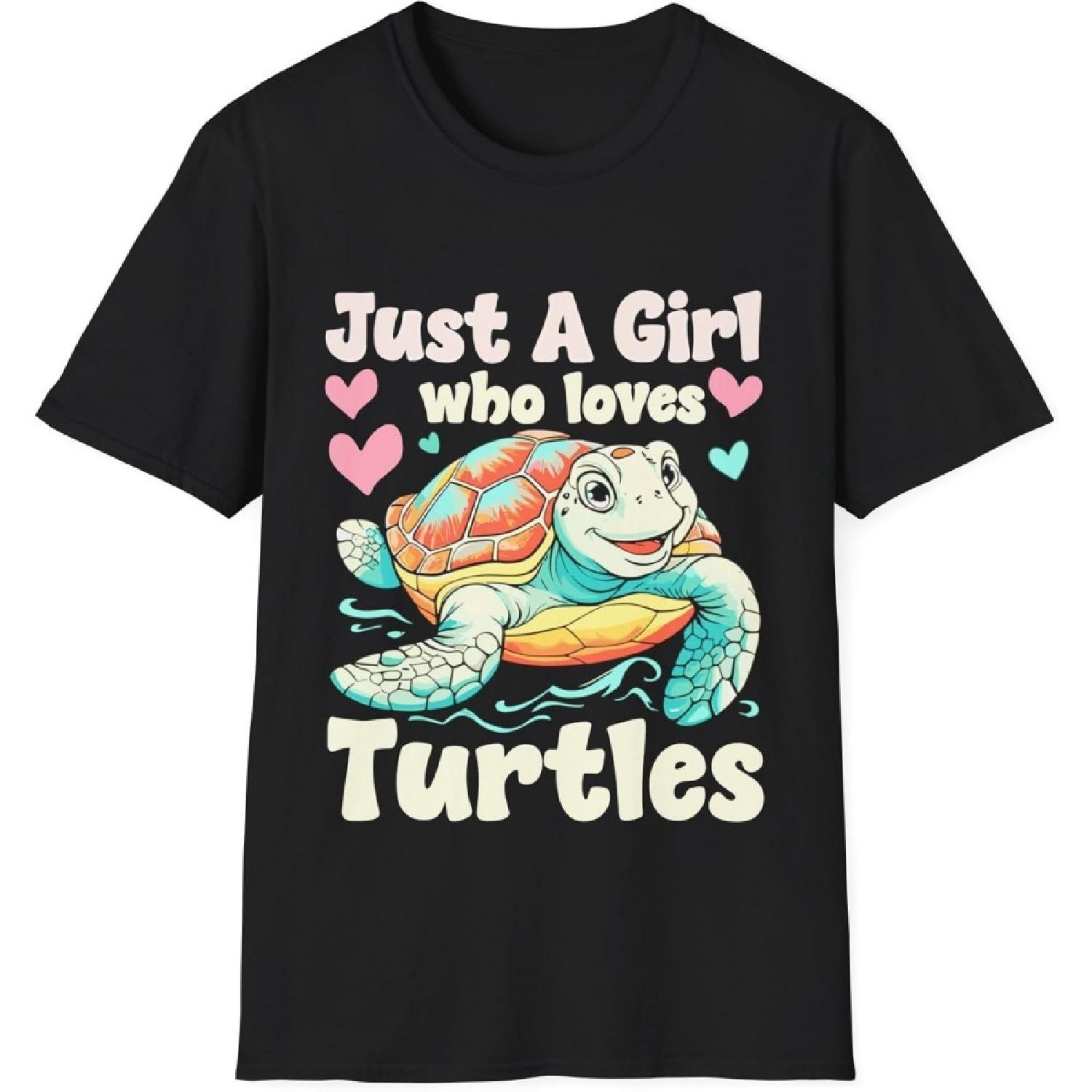 Just A Girl Who Loves Turtles Sea Ocean Animal Lover T-Shirt S