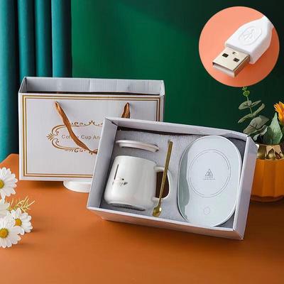 Jingxin Ceramic 55°C Smart Heated Mug Gift Set