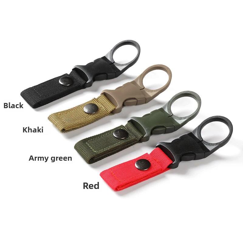 Webbing Water Bottle Holder Climbing Carabiner Belt Backpack Hanger Hooks Clip Multifunction Water Bottle Nylon Buckle Hook Clip 4